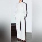 Mayson the Label white & black striped pants & collared button down top | size 4 Photo 1