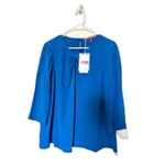 Vintage NWT Comptoir Des Cotonniers Blue Pleated Blouse Sz XL 3/4 sleeve Photo 1