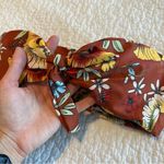 Zaful ✨ Women’s Brown Floral Strapless Bandeau Swim Bikini Top Medium 6 Photo 1