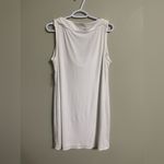 New York & Company Dress Size Large Cowl Draped Neck Stretch Sleeveless New White Photo 1
