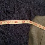 FATE. Blue Leaf Print Mixed Media Hi-Low Sweater Size Small Photo 2