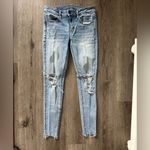 American Eagle  Outfitters Light Blue Distressed Skinny Jeans Photo 1
