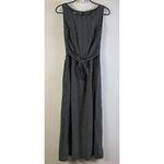 KC Spencer Polka Dot Vintage Maxi Dress Size 4 Small Tie Waist Black White Photo 1