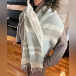 Steve Madden Women's Lurex Fringe Muffler Scarf - Blue Grey - 72 x 11 in Photo 1