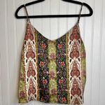 Joie  green floral sleeveless crop tank size large C20 Photo 0