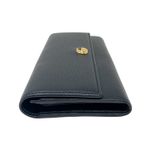 Gucci GG Marmont Gold Logo Black Pebbled Textured Leather Continental Wallet Photo 3