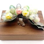 Vintage Shoe Clips Buckles Pastel Faux Pearl Frosted Floral Spray 1940s 1950s Pink Photo 2