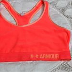 Under Armour Orange Compression Sports Bra Size Large Racerback Activewear Photo 3