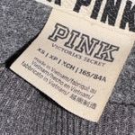PINK - Victoria's Secret  Women's Gray white crewneck sweatshirt Sweater Photo 2