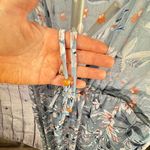 easel  Floral Maxi Duster Kimono Open Coverup Shawl Wrap Size Medium Blue floral Photo 8