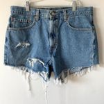 Levi’s | 505 High Rise Distressed Frayed Cutoffs Photo 0