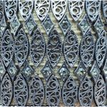 None Wide Stretch Bracelet Black Gun Metal Statement Filigree & Rhinestones One Size Photo 1