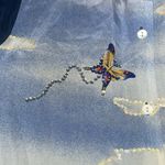 Quacker Factory NWT Size XS Beach Sailboat Sequin 100% Silk Button Up Blouse Top Photo 4