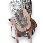 BOHEMIAN FAUX LEATHER & TASSELS BEADED BACKPACK Photo 0