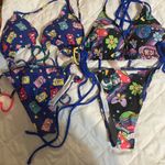 Romwe  Blue and White Bear Print Bikini Photo 5