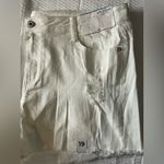 Arizona Jeans Arizona Jean Company White Jean Shorts Frayed Hem Photo 2