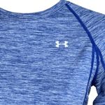 Under Armour  Small Fitted Cozy Crew Top Cold Gear Thumbholes Stretch Blue Womens Photo 1