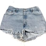 Levi's  Vintage 550 Light Wash High Waisted Distressed Cutoff Jean Shorts 28 Fray Photo 0