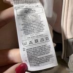 Adidas Light Pink White Stripes Gray collar Long Sleeve Full Zip Fleece Hoodie Photo 5