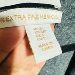 Ellen Tracy Tunic Sweater 100% Merino Wool Cardigan Women Gray Long Sleeve Belt Photo 10