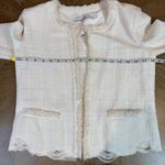 IRO  Wondrous Tweed Frayed Jacket Shaggy Cream Off-White Size 38 US 6 Medium Photo 7