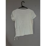 Pink Rose Ribbed Tie Wrap Short Sleeve Top Size Large Photo 3