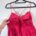 Maeve  Anthropologie Red Lace Summer Moon Dress Womens 10 Strappy Knee Length Photo 9