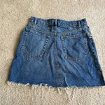 ZARA  Jean Skirt Womens Blue Y2K festival Denim Flat raw hem Front Mini medium Photo 6