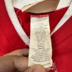 VTG Top Stitch Morning Sun Large Red Collared Sweater Holiday Christmas Penguin Photo 5