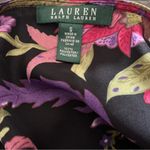 Ralph Lauren Vtg satin multicolored fairy core blouse floral print round neck S Photo 7