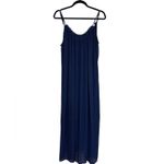 Lands' End Women’s Sheer Rib Maxi Beach Dress in Navy Blue - Size M Photo 4