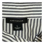Ann Taylor Striped Button Down Shirt Relaxed Fit Long Sleeve Women Size Large Photo 4