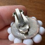 Vintage Womens Beaded Flower Clip On Fashion Earrings White from Japan Photo 9