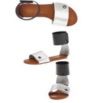 Volcom  Black and Silver Slide Sandals Modern Minimalist Design Photo 1