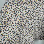 Monteau Los Angeles Top Junior S Flutter Sleeve Ditzy floral Peplum Cottage Prep Photo 2