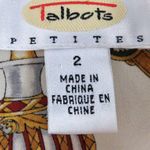 Talbots 90s Vintage Regal Retro Bottle Blouse Button Down Long Sleeve Small Photo 2