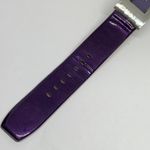DKNY  women’s watch solid stainless steel 21mm case purple dial leather band runs Photo 5