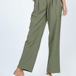 Princess Polly  Asymmetric Green Pants Photo 0