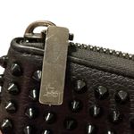 Christian Louboutin Studded Black Panettone Wallet with red interior. Photo 2