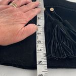 Mossimo suede boho fringe tassel Top zipper clutch Black Photo 10