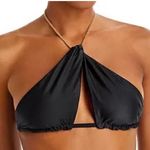 PQ Swim Black Gwen Chain Bikini Top Sz S NWT Photo 1