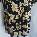 Evan Picone  Gold Floral Button Blouse Top Photo 2