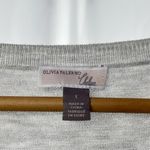 Chelsea28 Olivia Palermo for  Ruffle‎ Open Back Sweater in Grey Size Small Photo 3