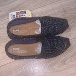Toms NWT Women’s 7.5 Blue Tweed Classic Slip on Shoes Dark Blue Boucle Photo 5