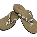 Vionic White Embossed Comfort Flip Flop Sandals women sz 11 Photo 0