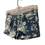 Vanilla Star Jeans Vanilla Star Blue & White Floral Cotton Blend Denim Jean Shorts Women Sz 3 Photo 4