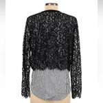 Vineyard Vines Cotton Solstice Stripe Black Lace Blouse Women’s Size S Small Photo 1