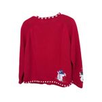 Tiara International  Christmas Collection 2004 Red Snowman Sweater Cardigan M Photo 6