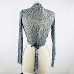 Only Hearts  python snake print semi-sheer wrap blouse NWT Photo 5