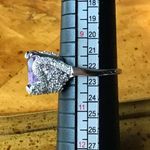 Rose De France Amethyst Sterling Silver Cocktail Ring Size 10 Purple Photo 3